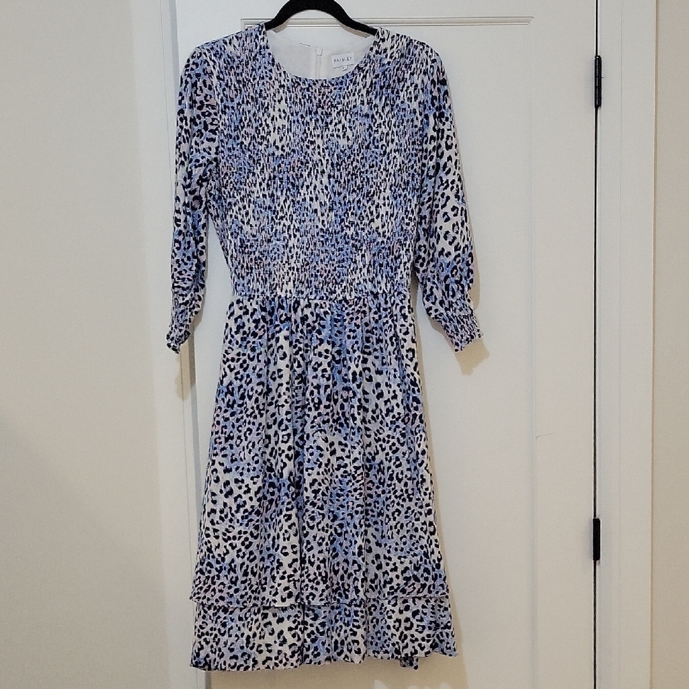Leopard Print Blue/White/pink Dress
